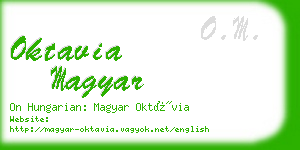 oktavia magyar business card